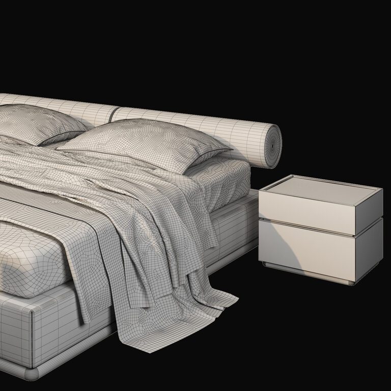 Rollo Model MAX ROLLO Bed (112907) 3D model - Download 3D model MAX ROLLO Bed ...