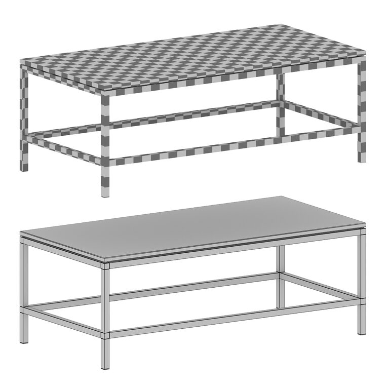 Era Limestone Rectangular Coffee Table (Crate and Barrel) (110653) 3D ...