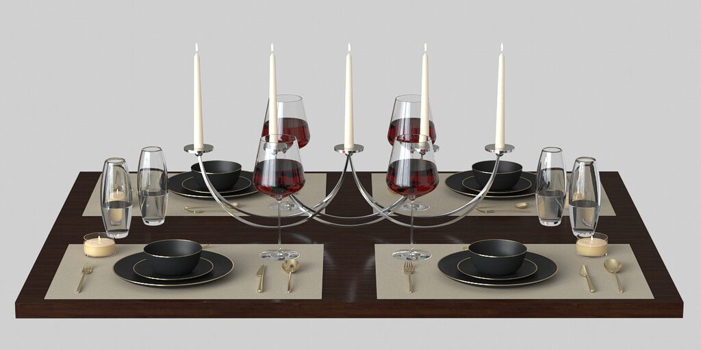 Table Setting 01 (112660) 3D model - Download 3D model Table Setting 01 ...