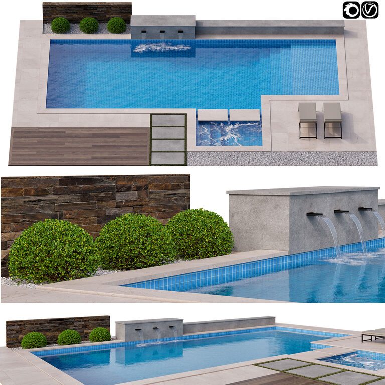 Swimming Pool 04 (115487) 3D model - Download 3D model Swimming Pool 04 ...