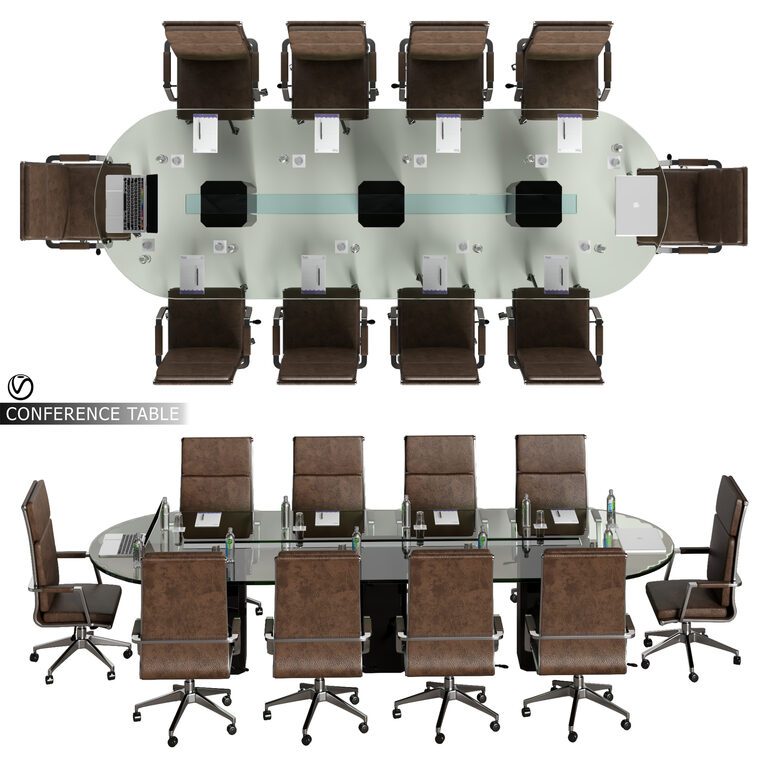 Conference table 08 (114849) 3D model - Download 3D model Conference ...