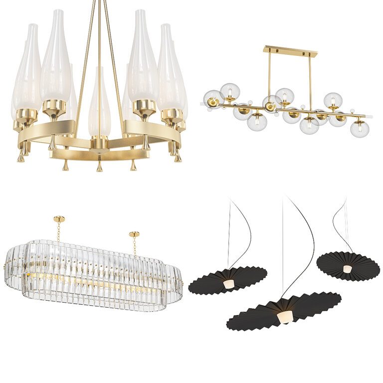 Chandelier set 235 (109613), 3d model 1