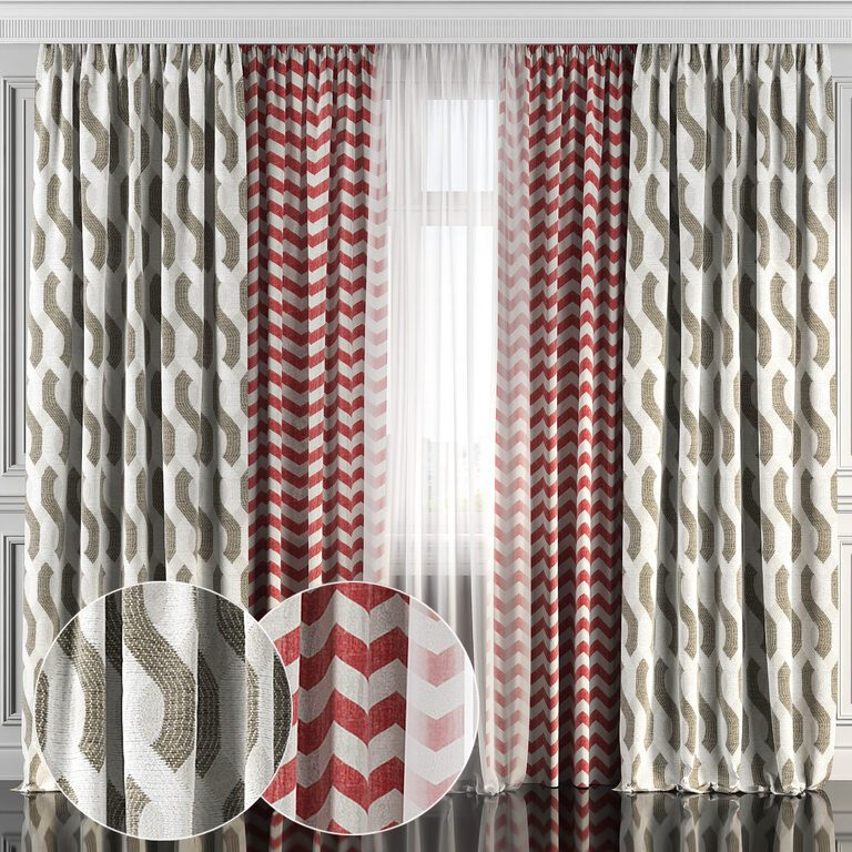 Curtain Set 161 (115468), 3d model 1