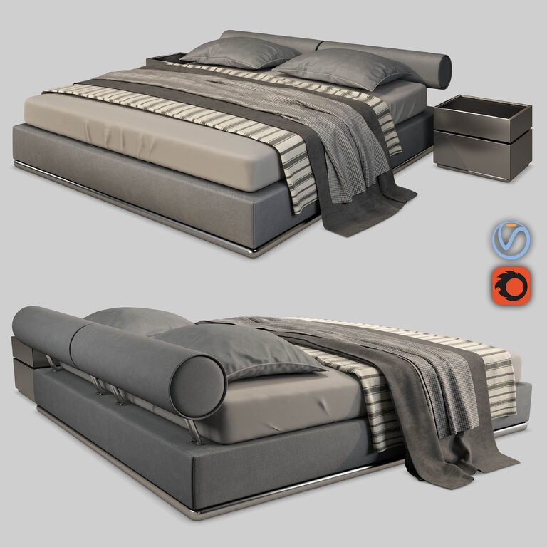 Rollo Model MAX ROLLO Bed (112907) 3D model - Download 3D model MAX ROLLO Bed ...