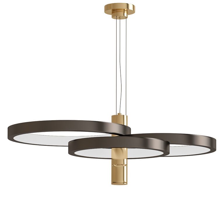 Підвіс ET2 Hoopla Black and Gold 4-Light LED (111288), 3d модель 1