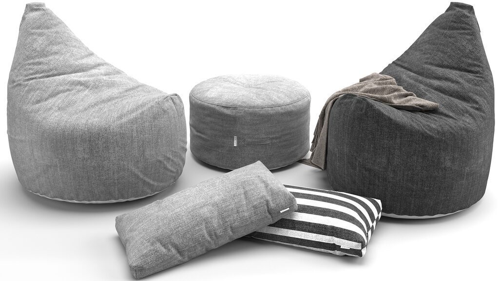 WEEKEND SET LOUNGE SATELLITE BEANBAG (114922), 3d model 1