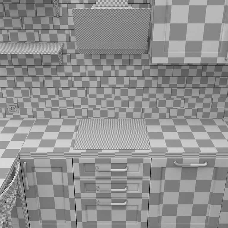 Modular kitchen (111181) 3D model - Download 3D model Modular kitchen ...