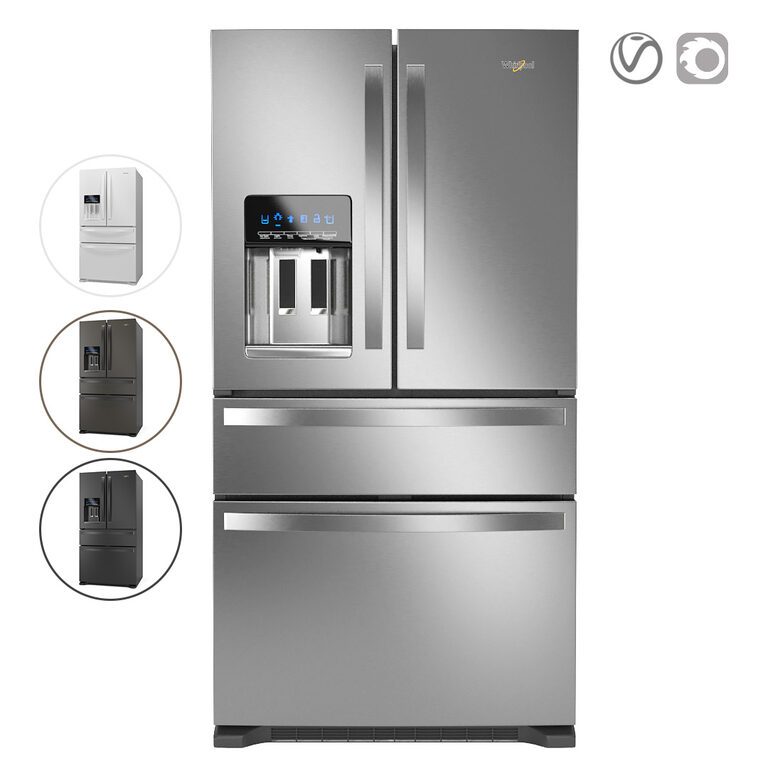 Whirlpool 25 cu.ft. French Door Refrigerator (113683) 3D model ...