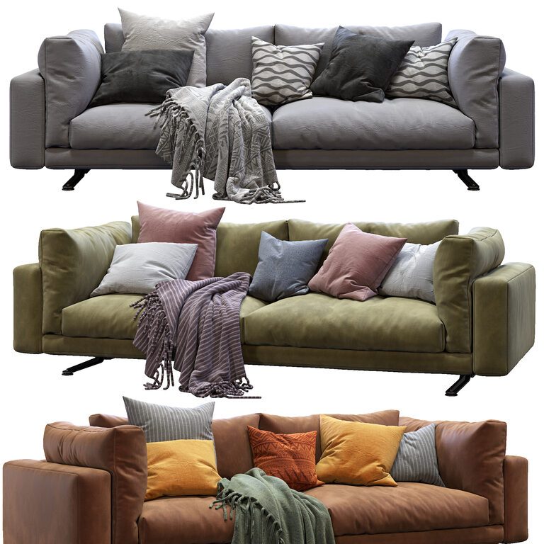 Диван Livingdivani Floyd Hi (3 варианта цвета) (115672), 3д модель 1