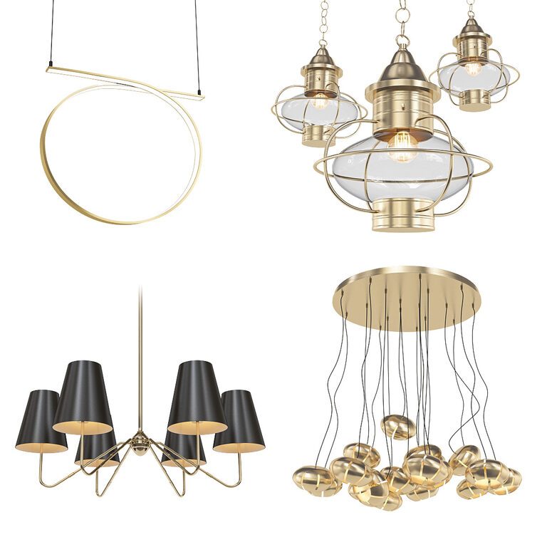 Chandelier set 224 (109521), 3d model 1