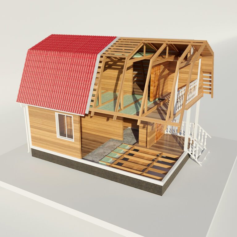 Disassembled house (102102), 3d model 1