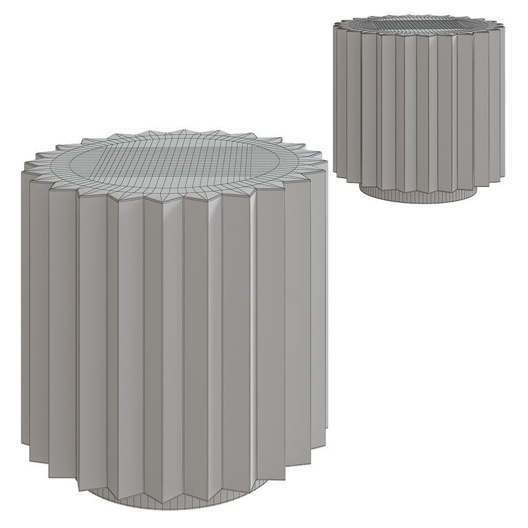 Fred &Juul DORIS CAST OXIDIZED BRONZE MULTIFACETED SIDE TABLE (102154 ...