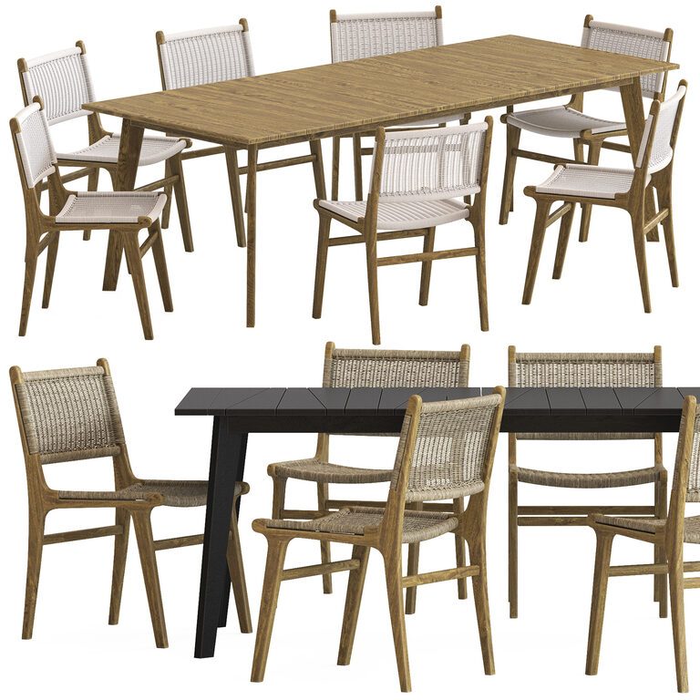 Globewest Noosa Chair and Noosa Table (102211), 3d model 1