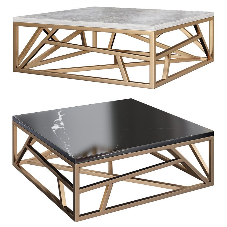 Stick Table Model STICKS MARBLE COFFEE TABLE (102411) 3D model - Download 3D model STICKS ...