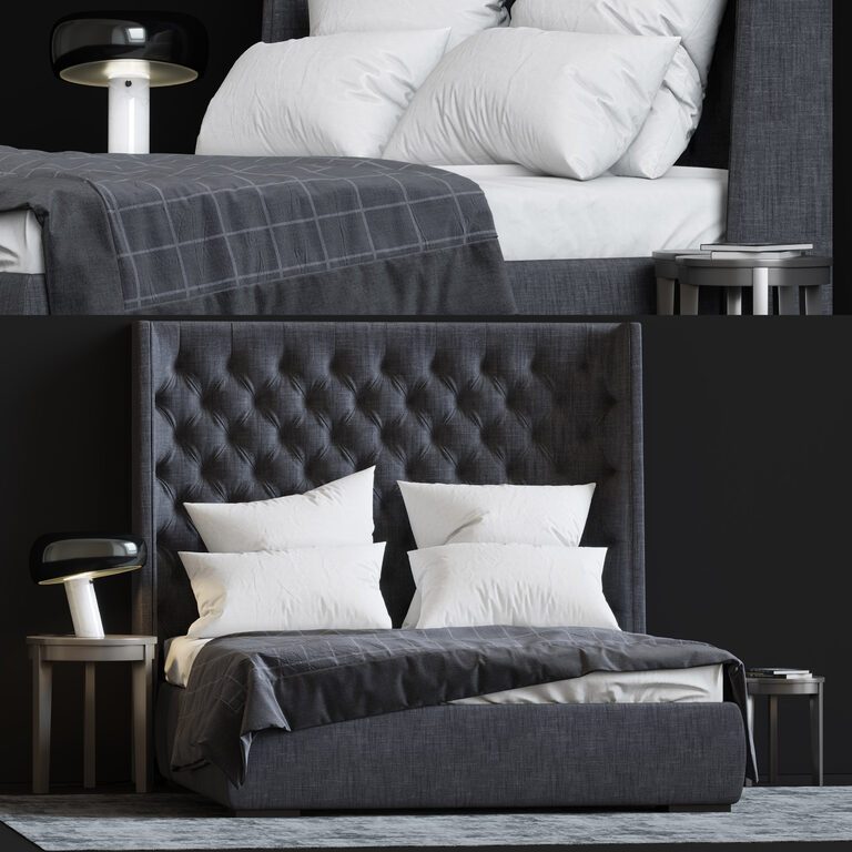 Meridiani Turman Bed (102456), 3d model 1