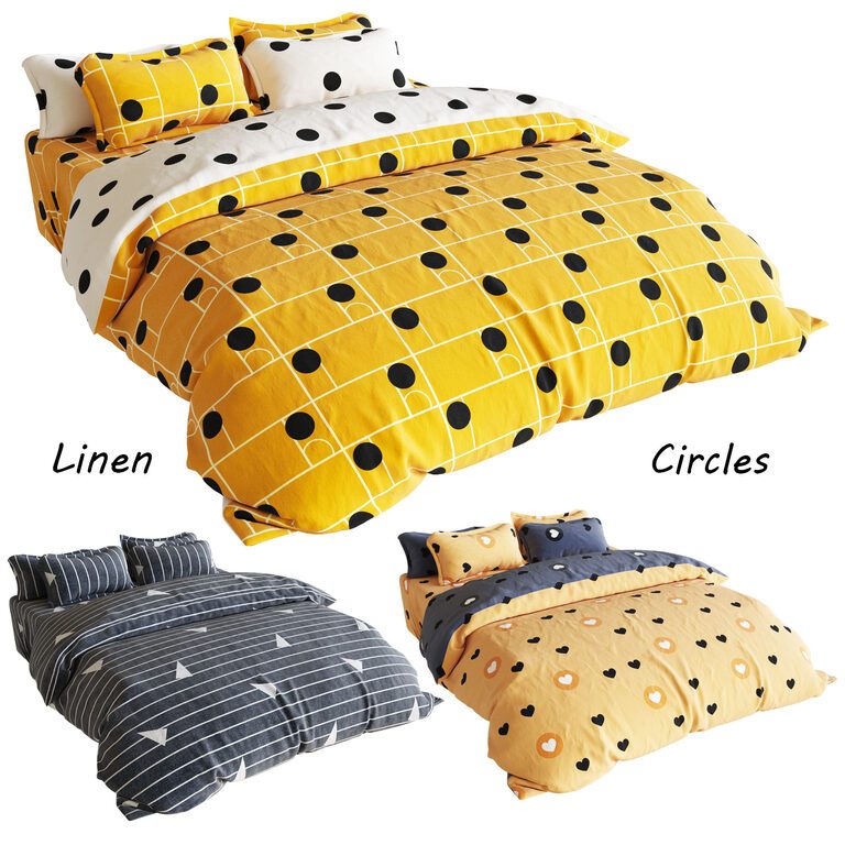 Bedclothes 3 types (103620), 3d model 1