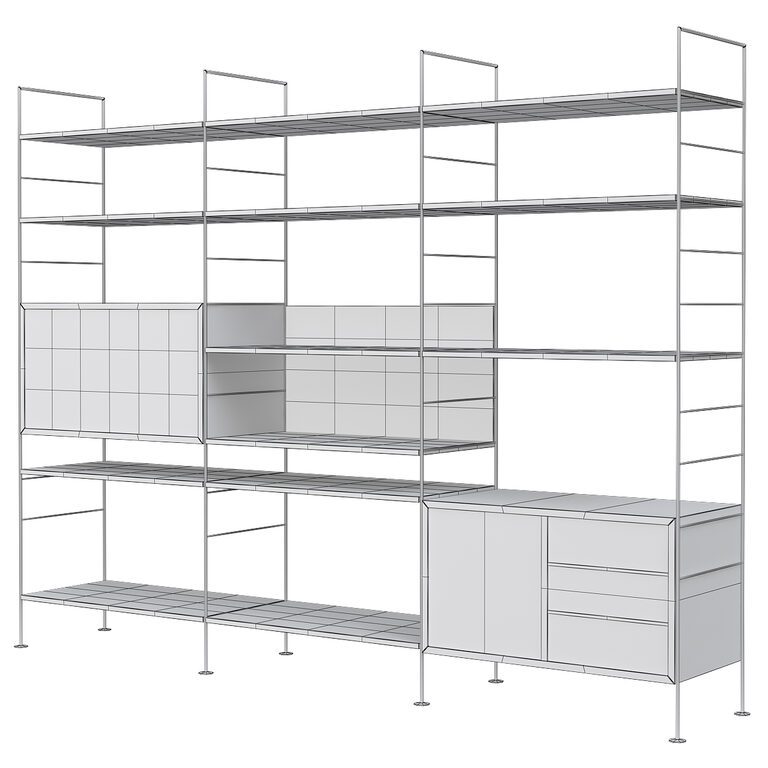 Richard Lampert HIRCHE DHS10 Shelving (103715) 3D model - Download 3D ...