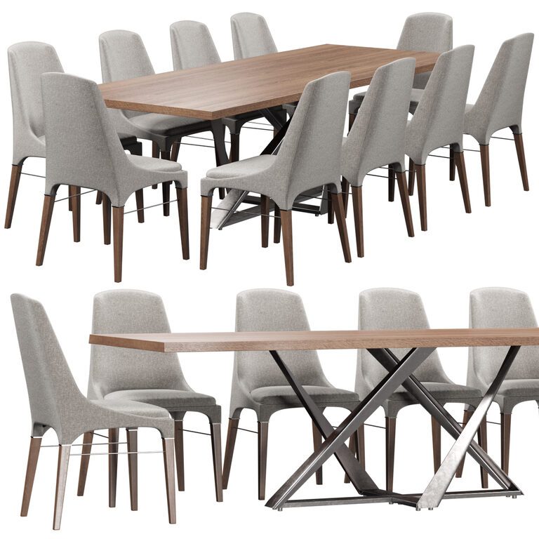 Бонтемпі Келлі Стільце і Millennium Table (105618), 3d модель 1