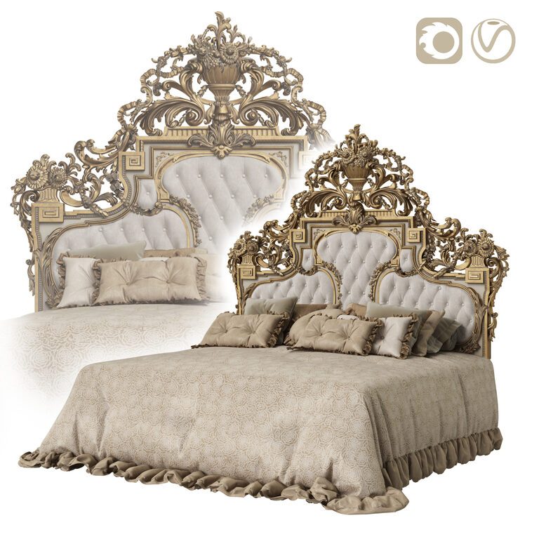 Asnaghi Valerie Bed (105831), 3d model 1