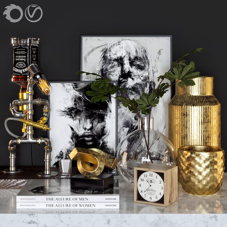 Decorative Set 1 (105962) 3D model - Download 3D model Decorative Set 1 ...