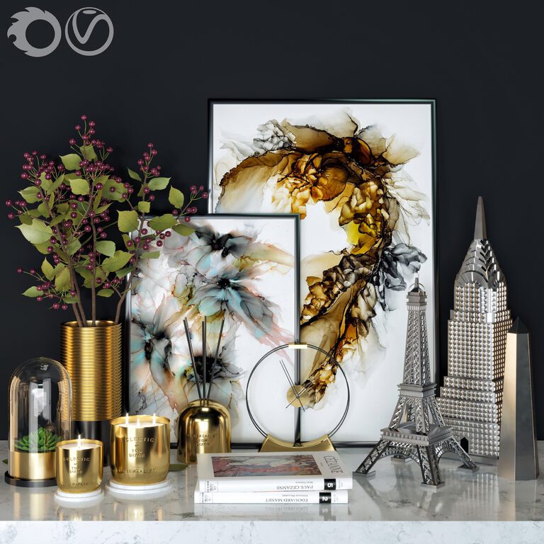 Decorative Set №4 (105966), 3d model 1
