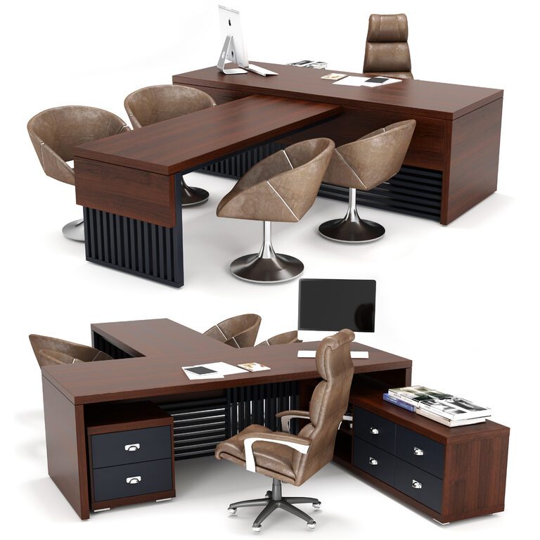 Office Furniture set (106253) 3D model - Download 3D model Office ...