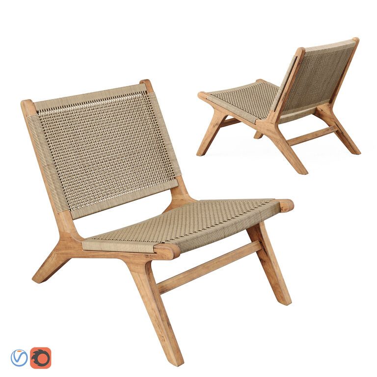 NAIROBI Garden Chair No2 Woven (106665), 3d model 1