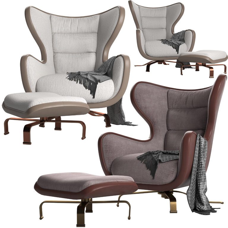 Armchair Butterfly by Romeo Sozzi (107258), 3d model 1