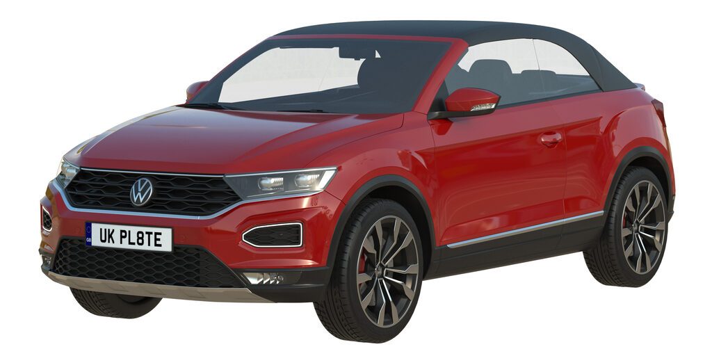 Volkswagen T‑Roc Cabriolet (107266) 3D model - Download 3D model ...