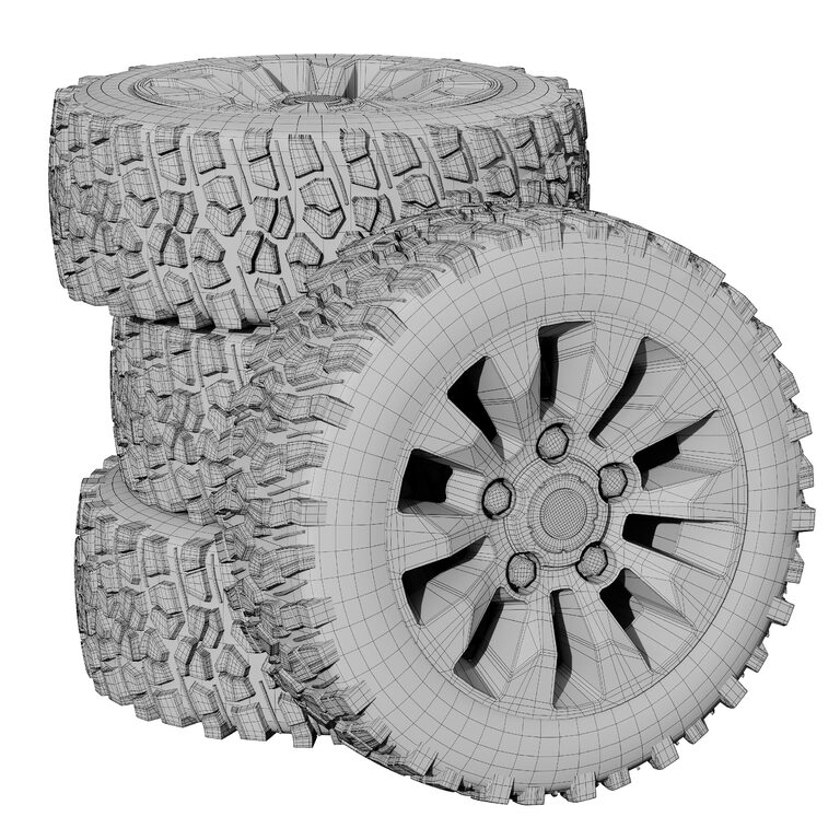 Defender Rims 3d Model Land Rover Defender Wheels (107400) 3D model - Download 3D model Land ...
