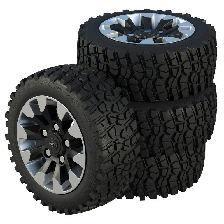 Defender Rims 3d Model Land Rover Defender Wheels (107400) 3D model - Download 3D model Land ...