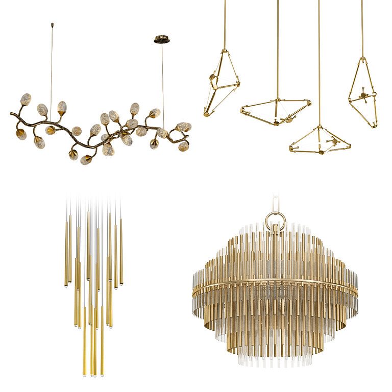 Chandeliers set 14 (108035), 3d model 1
