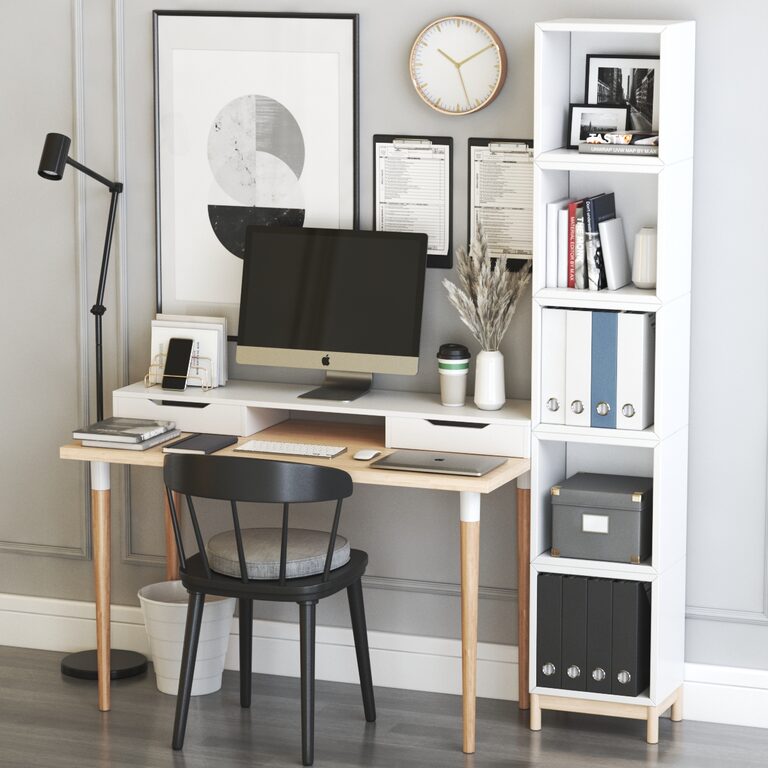 Workplace ikea LINNMON / LERBERG table (123203) 3D model