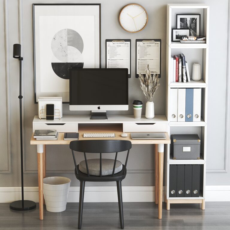 Workplace ikea LINNMON / LERBERG table (123203) 3D model