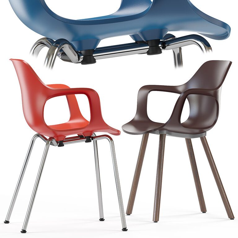 Hal Chair Wood Vitra Hal chair (115945) 3D model - Download 3D model Wood Vitra ...