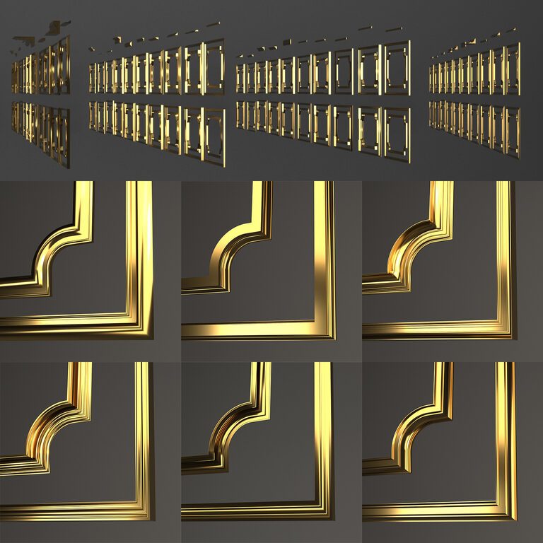ORNAMENT FRAME 1 (116022), 3d model 1
