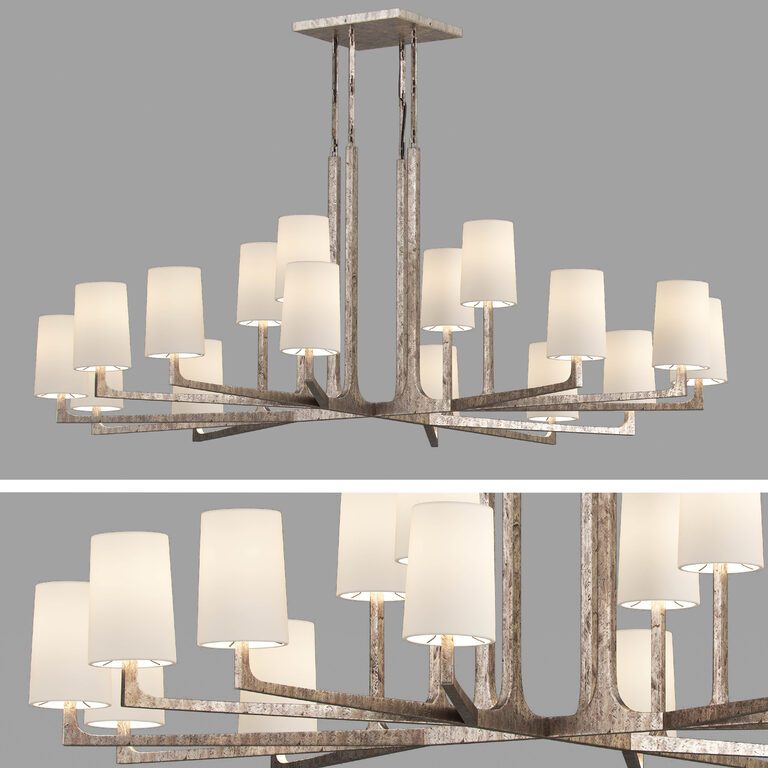 Chandelier Restoration Hardware Wright Round (116803) 3D model ...