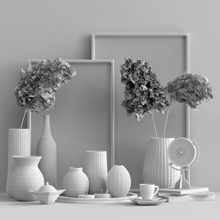 Decorative set 01 (119438) 3D model - Download 3D model Decorative set ...