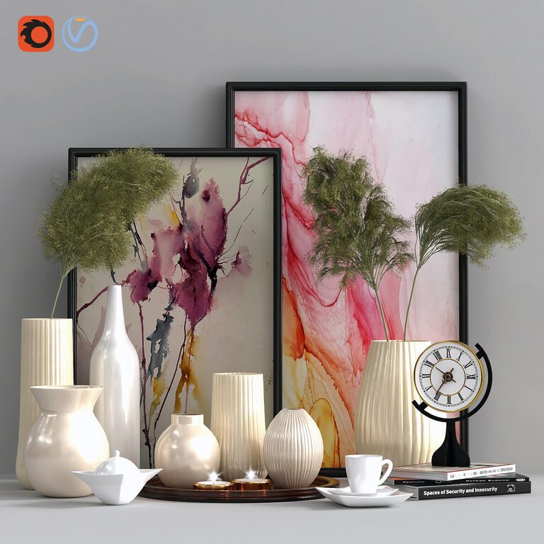 Decorative set 01 (119438) 3D model - Download 3D model Decorative set ...