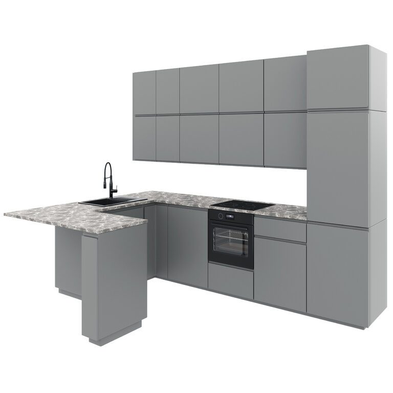VOXTORP DARK Modern kitchen  (119503), 3d model 1