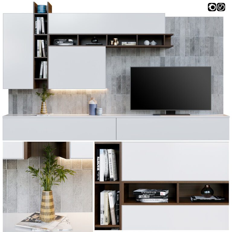 Tv wall 02 (119596), 3d model 1