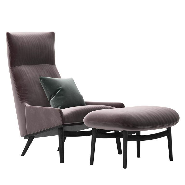 SUNDAY by WENDELBO Armchair (119641), 3d model 1