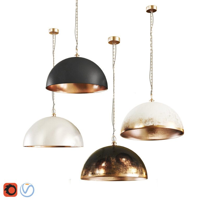 Dome Pendant Light (119642), 3d model 1