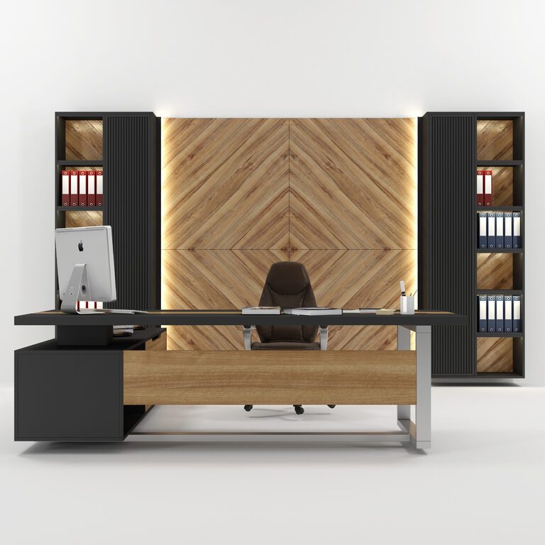 Office furniture set 3d model (119865) 3D model - Download 3D model ...