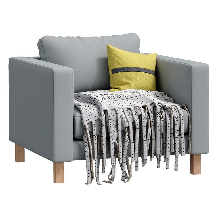Armchair Karlstad By Ikea (123096) 3D model - Download 3D model
