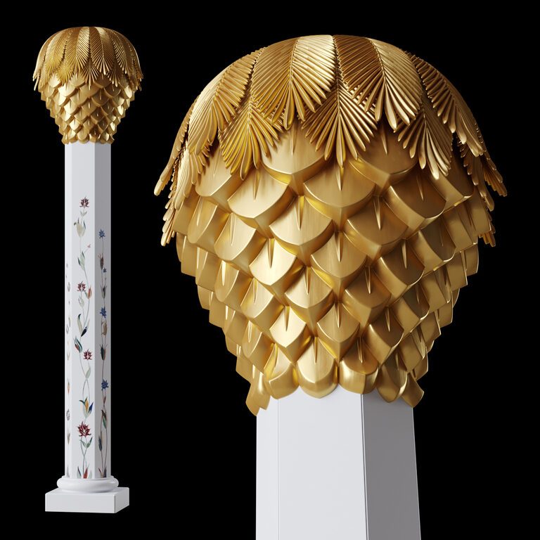 Abu Dhabi Sheikh Zayed Mosque Palm column (123300), 3d model 1