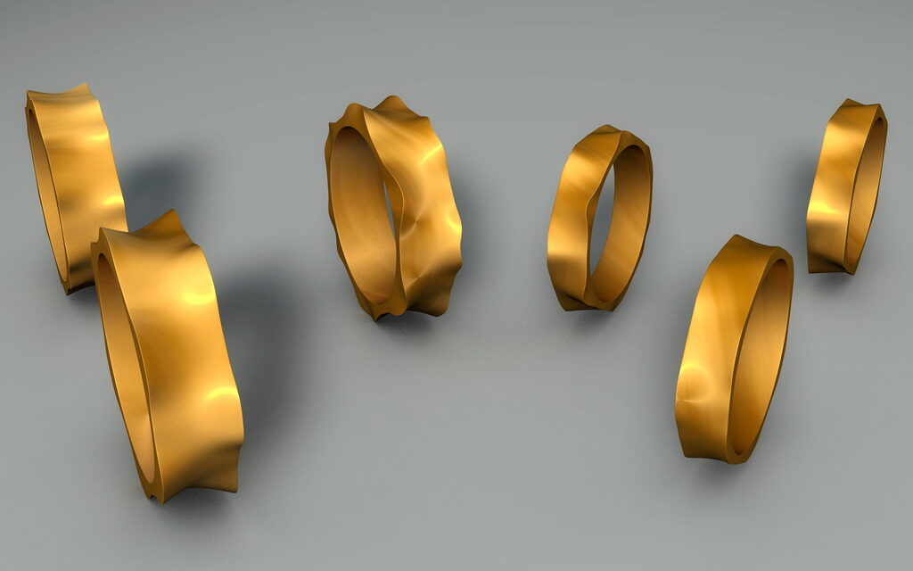Rings 2 types 6 shapes (123874) 3D model - Download 3D model Rings 2 ...