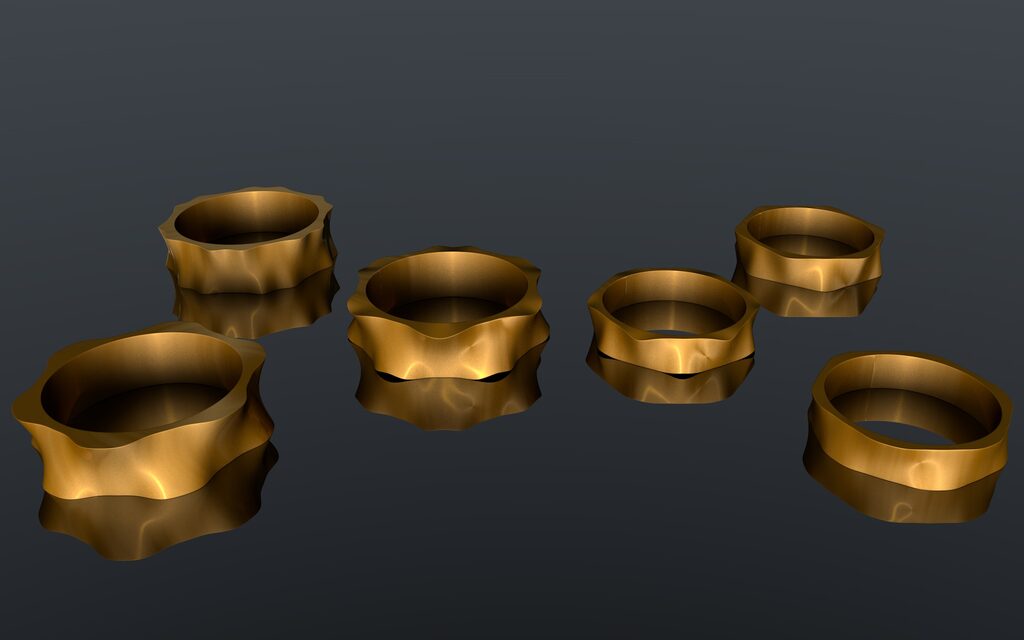 Basic Ring Shape Model Rings 2 types 6 shapes (123874) 3D model - Download 3D model Rings 2 ...