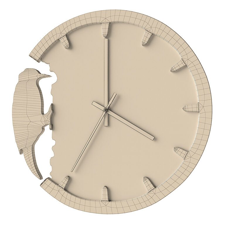 Wall clock (123918) 3D model - Download 3D model Wall clock (123918 ...