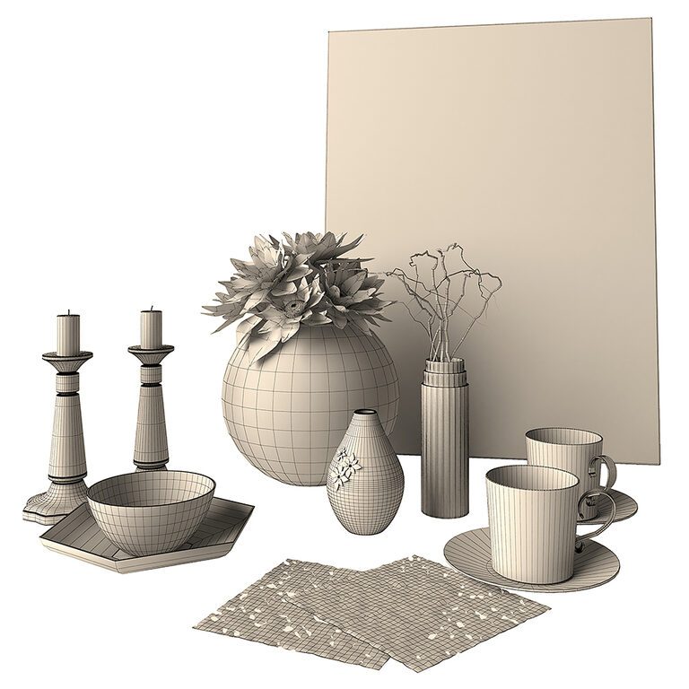 Decorative set (123923) 3D model - Download 3D model Decorative set ...